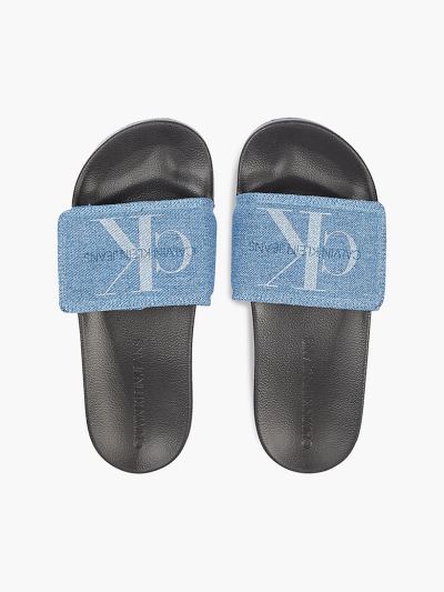 Calvin Klein Cipők HU442678 | Calvin Klein Denim Női Papucs Kék